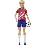 バービー バービー人形 HCN17 Barbie Soccer Fashion Doll with Blonde Ponytail, Colorful #9 Uniform, Cl