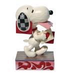 エネスコ Enesco 置物 インテリア 6010112 Enesco Jim Shore Peanuts Snoopy Holding Valentines Figurine