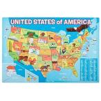 ショッピングメリッサ メリッサ&ダグ おもちゃ 知育玩具 95060 Melissa & Doug USA Map Giant Cardboard Floor Puzzle (42 Pc