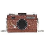 Yahoo! Yahoo!ショッピング(ヤフー ショッピング)QZUnique ハンドバッグ カバン QZUnique Women's Glitter PU Camera Shaped Snapshot Casual Crossbody Shou