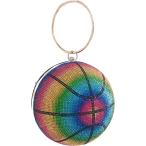 Yahoo! Yahoo!ショッピング(ヤフー ショッピング)QZUnique ハンドバッグ カバン QZUnique Basketball Crossbody Purse Multicolored Rhinestones Evening Clu