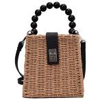 Yahoo! Yahoo!ショッピング(ヤフー ショッピング)QZUnique ハンドバッグ カバン QZUnique Straw Bucket Bags for Women Top Handle Drawstring Woven Handbag