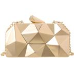 Yahoo! Yahoo!ショッピング(ヤフー ショッピング)QZUnique ハンドバッグ カバン GBD-YF-G486-jinse Women's Lattice Gold Clutch Purses - Geometric Lattice
