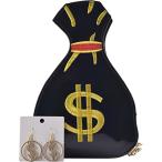 QZUnique ハンドバッグ カバン GBD-HC-16546161-hei Women's PU Hologram Laser Money Bag Design Purse Han