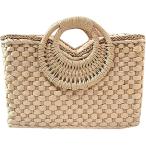 Yahoo! Yahoo!ショッピング(ヤフー ショッピング)QZUnique ハンドバッグ カバン QZUnique Hand-woven Straw Bag Women Summer Beach Handbag Casual Satchel