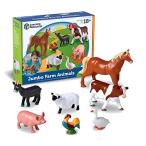知育玩具 パズル ブロック LER0694 Learning Resources Jumbo Farm Animals, Animal Toy Set for Toddlers