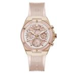 腕時計 ゲス GUESS GW0409L3 GUESS Ladies Sport Clear Multifunction 39mm Watch ? Transparent Dial Rose Go