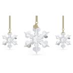 スワロフスキー クリスタル 置物 5634889 Swarovski Annual Edition Set of Snowflake Ornaments, Whit