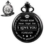 MPH025-SPER ManChDa Mechanical to My Son Double Cover Roman Numerals Dial Skeleton Personalized Engraved Pock