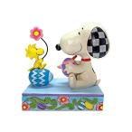 エネスコ Enesco 置物 インテリア 6011947 Enesco Peanuts by Jim Shore Snoopy &amp; Woodstock Easter Eggs,
