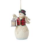 ショッピングsnowman エネスコ Enesco 置物 インテリア 6011744 Enesco Jim Shore Snowman with Lantern Hanging Ornament, 4.5