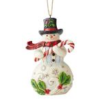 ショッピングsnowman エネスコ Enesco 置物 インテリア 6004312 Enesco Jim Shore Heartwood Creek Snowman with Candy Cane Ha