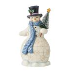 ショッピングsnowman エネスコ Enesco 置物 インテリア 6011160 Enesco Jim Shore Heartwood Creek Snowman Holding Bottle Bru