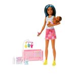 バービー バービー人形 HJY34 Barbie Skipper Babysitters, Inc. Crib Playset with Doll, Baby Doll with