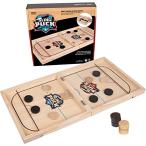 ボードゲーム 英語 アメリカ HU-XI-65 Crazy Games Fast Sling Puck Board Game I 14" Small Wooden Fami