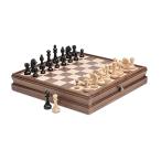 ボードゲーム 英語 アメリカ 1001.380.03A A&amp;A 15 inch Walnut Wooden Chess Sets w/ Storage Drawer / T