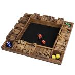 ボードゲーム 英語 アメリカ ropoda 12 Inches 4-Way Shut The Box Dice Board Game (2-4 Players) for K