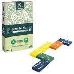 ボードゲーム 英語 アメリカ 6064920 Mindful Classics, Double-Six Wood Dominoes Set Sustainable Clas