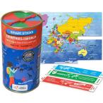 ボードゲーム 英語 アメリカ Chalk and Chuckles Smart Sticks Countries of The World Game, Gifts for