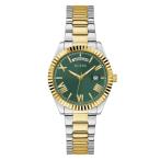 腕時計 ゲス GUESS GW0308L5 Guess Ladies 36mm Watch - Two-Tone Bracelet Green Dial Two-Tone Case