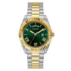 腕時計 ゲス GUESS GW0265G8 Guess Men's 42mm Watch - Two-Tone Strap Green Dial Two-Tone Case