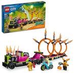 レゴ 6425791 LEGO City Stuntz Stunt Truck &amp; Ring of Fire Challenge 60357 with Flywheel-Powered Motorcycle To
