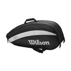 テニス バッグ ラケットバッグ WR8005701001 Wilson Roger Federer Team 6 Pack Tennis Bag - Black