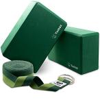  yoga block fitness 046708562983 Tumaz Yoga Blocks 2 Pack with Strap Set, High Density/Light