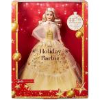 バービー バービー人形 HJX08 Barbie Signature Doll, 2023 Holiday Collectible with Golden Gown &amp; Blond