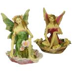 デザイン・トスカノ 置物 インテリア QM917589 Design Toscano Fairy of Acorn Hollow Statue Set of