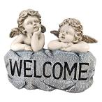 デザイン・トスカノ 置物 インテリア QL30642 Design Toscano Raphael's Cherub Twins Welcome Statu