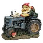 デザイン・トスカノ 置物 インテリア QL1530256 Garden Gnome Statue - Bunny on Board Garden Gnome