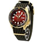 腕時計 セイコー メンズ SRPH80 SEIKO Men's Red Dial Black Nylon Band Mechanical Automatic Watch