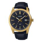 腕時計 カシオ メンズ A2096 Casio Men's Watch - MTP-VD03GL-1AUDF Black Dial, Black Band, Gold, strap