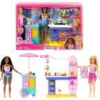 バービー バービー人形 HNK99 Barbie Beach Boardwalk Playset, 2 Dolls &amp; 20+ Accessories Including Snac