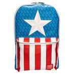 ラウンジフライ アメリカ 日本未発売 LOUMVBKS0002 Loungefly Captain America Backpack with Pin Ex