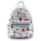 ラウンジフライ アメリカ 日本未発売 PNBK0012 Loungefly Peanuts Happy Holidays Mini Backpack Whi