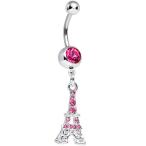 ボディキャンディー ピアス アメリカ 52216 Body Candy Pink Paris is for Love Eiffel Tower Dangle