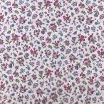 ショッピングシーチング イブキ　秋の小花柄　Cピンク系　10cm単位　切り売り　N-99096-2　シーチング生地　(3)　 (50cm以上) 　［在庫限り］