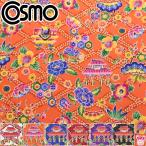 琉球びんがた調首里城　ブロード生地　AP42809-2　コスモ　(50cm以上10cm単位切り売り)　［在庫限り］