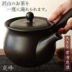 常滑焼 大きな 急須 950cc 大容量 お洒落 おしゃれ 日本製 お茶が美味しくなる ティーポット 陶器 きゅうす 茶器 おすすめ 人気 茶こし付き 大きい 黒 ブラック