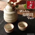 美濃焼 酒器セット 志野 おしゃれ 冷酒 熱燗 徳利 ぐい呑み セット 酒燗器 保温器 とっくり 温燗 おちょこ お猪口 盃 日本酒 冷酒 家呑み 日本製 ギフト 贈り物