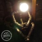 ビンテージ 水道管インテリアランプ パイプ 照明 ライト 電球 インダストリアル おしゃれ かっこいい スタンドライト 座る人 おもしろいライト 人型