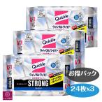 ショッピングクイックルワイパー クイックルワイパー ストロング 12枚×6個  72枚 フロア用掃除道具 立体吸着 ウエット シート ガンコな油汚れ対応