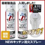 防災 最新2022/8月製造品 キッチン消火スプレー 火消しスプレー キャンプ 焚き火 アウトドア 消火器 消化器 車載 小型 セット  赤2+hd