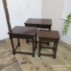  Англия античный мебель ne -тактный стол боковой стол inserting . тип 3 шт. комплект стенд для вазы полка витрины из дерева Британия SMALLTABLE 6395d