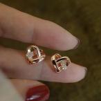  серьги аллергия соответствует Heart присоединение .. нет женский свадьба праздничные обряды входить . тип . индустрия .. сверху товар цветной камень розовое золото 