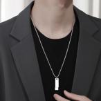 ネックレス メンズ プレート シンプル メンズアクセサリー シルバー
