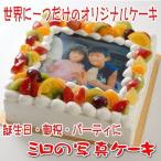 世界に一つだけのオリジナル写真ケーキ　Sサイズ(15cm×15cm) 3〜6人用 （生クリーム・生チョコレート）