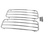 [ сменный товар ]1 пара мотоцикл хром твердый подседельная сумка верх направляющие отделка покрытие touring 1993-2013 твердый 